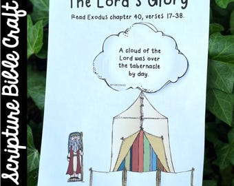 Tabernacle Bible Craft: Moses & Lord's Glory, Sunday School Activity