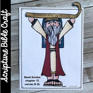 Mosè alza le mani - Lavoretto biblico / Gli Israeliti sconfiggono gli Amaleciti / Lezione della scuola domenicale / Download stampabile / Attività in chiesa: Esodo