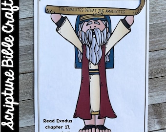 Moses Raises Hands Bible Craft: Israelites vs Amalekites (Printable Download)