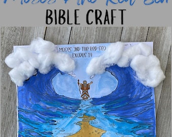 Moses and the Red Sea Bible Craft  | Sunday School | Exodus 14 Activity for Kids | Christian Homeschool Lesson Plan