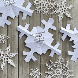 Winter Snowflake Craft for Church Bible Lesson for Kids