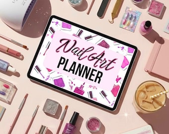 Nail Art Planner | Digital Nail Design Planner | DIY Nail Inspiration | Nail Journal for Nail Artists & Beauty Lovers | Canva Editable