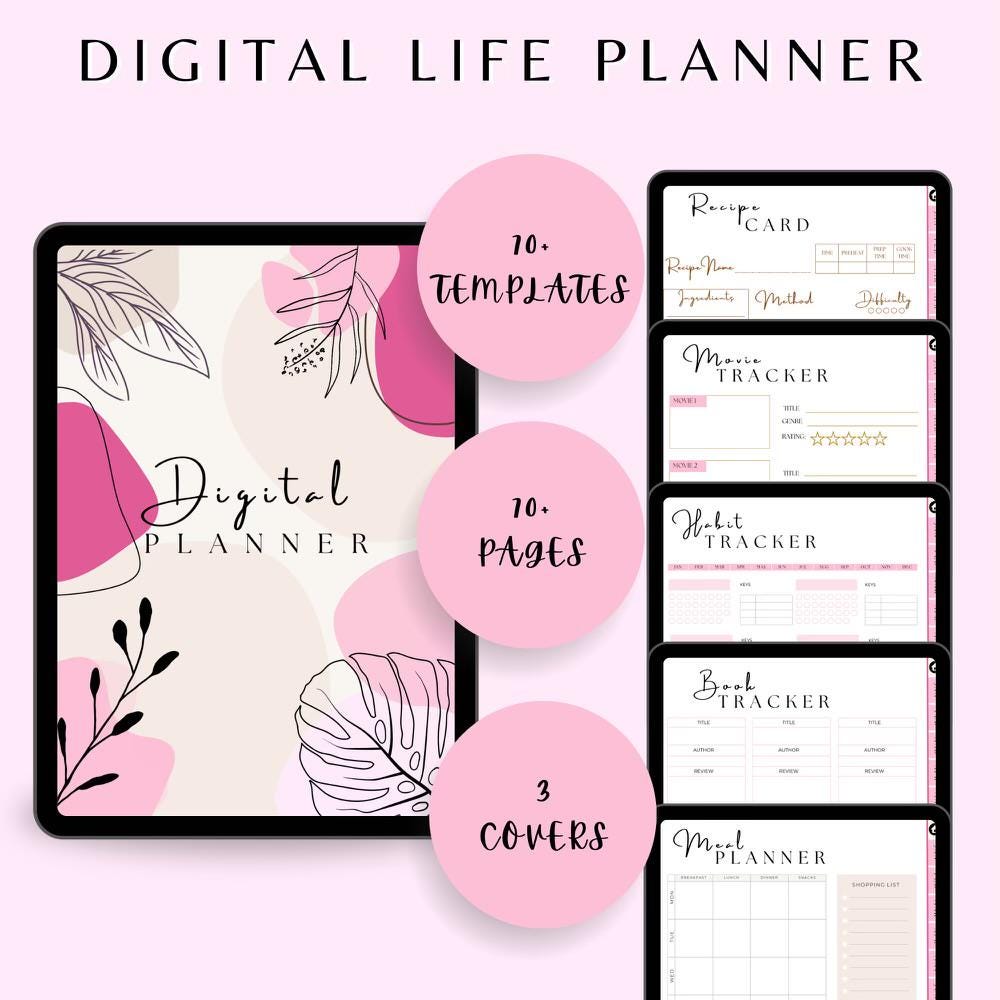 All-in-one Digital Life Planner | Undated | Monthly, Weekly, Daily ...