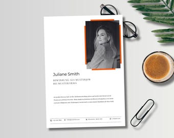 Plantilla de solicitud, plantilla de CV, CV moderno de Canva, carta de presentación, portada, carta de motivación adecuada para cualquier industria