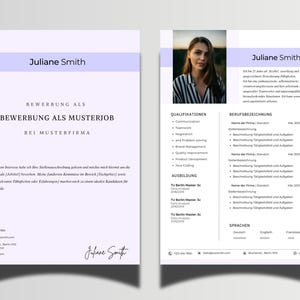 Plantilla de currículum profesional de Canva 2025: currículum de diseño minimalista moderno con foto, 1-2 páginas, fácilmente personalizable