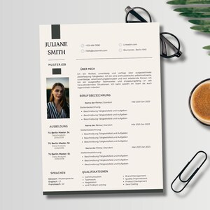 Moderner Lebenslauf mit Anschreiben & Deckblatt, Professionelle Bewerbung, kreativ CV deutsch tabellarisch, Student Canva 2026