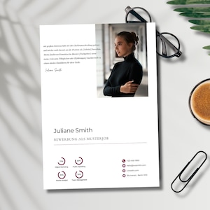 Szablon CV, szablon aplikacji po niemiecku, szablony aplikacji, profesjonalne CV 2026 - Canva z instrukcjami