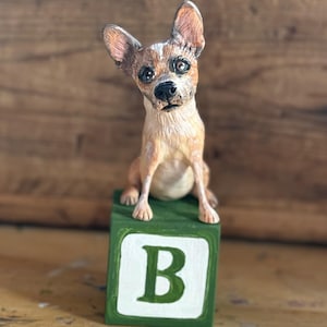 Customize or Memorialize your Dog clay folk art sculpture made from your pet photographs