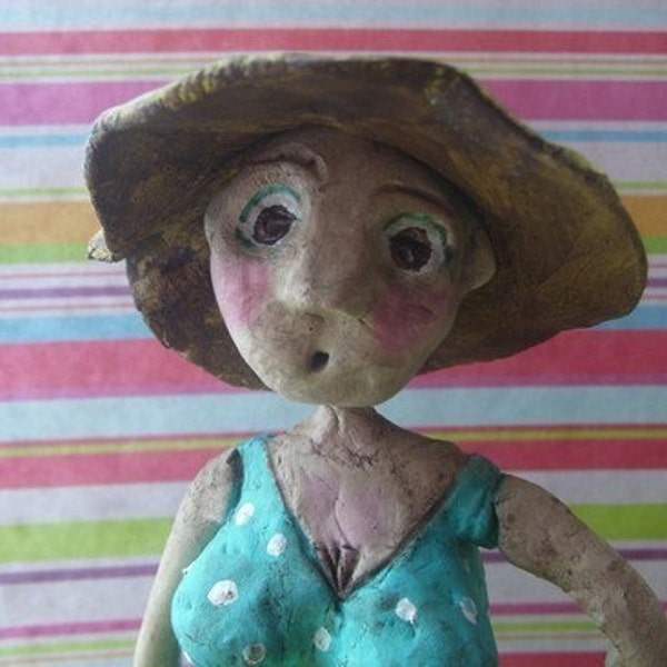 Customize your own Lady-paper clay sculpture