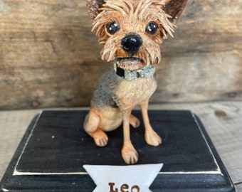 Custom Folk Art Dog on wooden base based on your pets photos