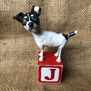 Custom Dog Sculpture art Memorial clay folk art pet portrait image 9