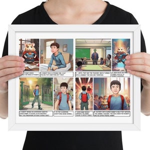 Cómic personalizado con tus fotos, una historia de dibujos animados única para niños y familia, un regalo ilustrado personalizado para cualquier ocasión.