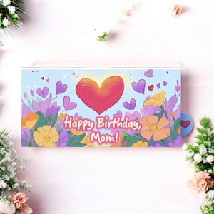 Tarjeta sorpresa para mamá o abuela, felicitación plegable personalizada con mensaje oculto, regalo único para cualquier ocasión y momentos especiales.