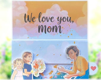 Greeting Card for Mom, Card with Individual Photos, Ideal Holiday Gift for a Keepsake, Gift for Wife or Grandma, Happy Mother's Day