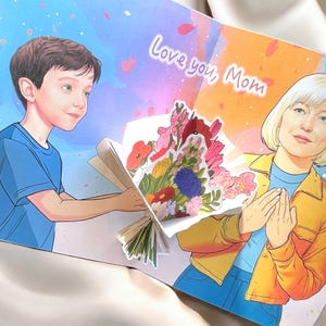 Carte postale personnalisée à partir d'une photo, cadeau personnalisé pour un être cher, carte photo unique pour maman, grand-mère, soeur, anniversaire ou souvenir de la fête des mères