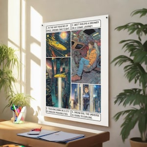 Przekształć swoje wspomnienia w epicką przygodę, spersonalizowany plakat komiksowy, wyjątkowa, spersonalizowana sztuka opowiadania historii na podstawie Twojego zdjęcia, specjalny prezent