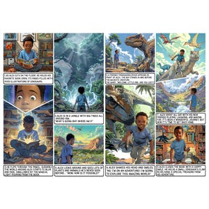 Póster de dibujos animados personalizado, historia ilustrada única, regalo nerd, regalo de cumpleaños para niños, arte divertido para amantes de los cómics, retrato de cómics personalizado