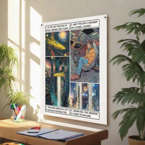 Personalized Comic Book Poster, Custom Illustrated Story Print, Unique ...