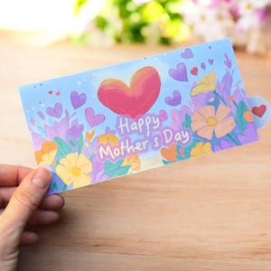 Fotokaart voor Moederdag, beste cadeau voor moeder voor vakantie, verplaatsbare doe-het-zelfkaart, beste manier om mama te feliciteren, gepersonaliseerde groet voor haar
