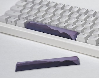 Lavender Mountain Spacebar Keycap | Minimalist Mountain Design