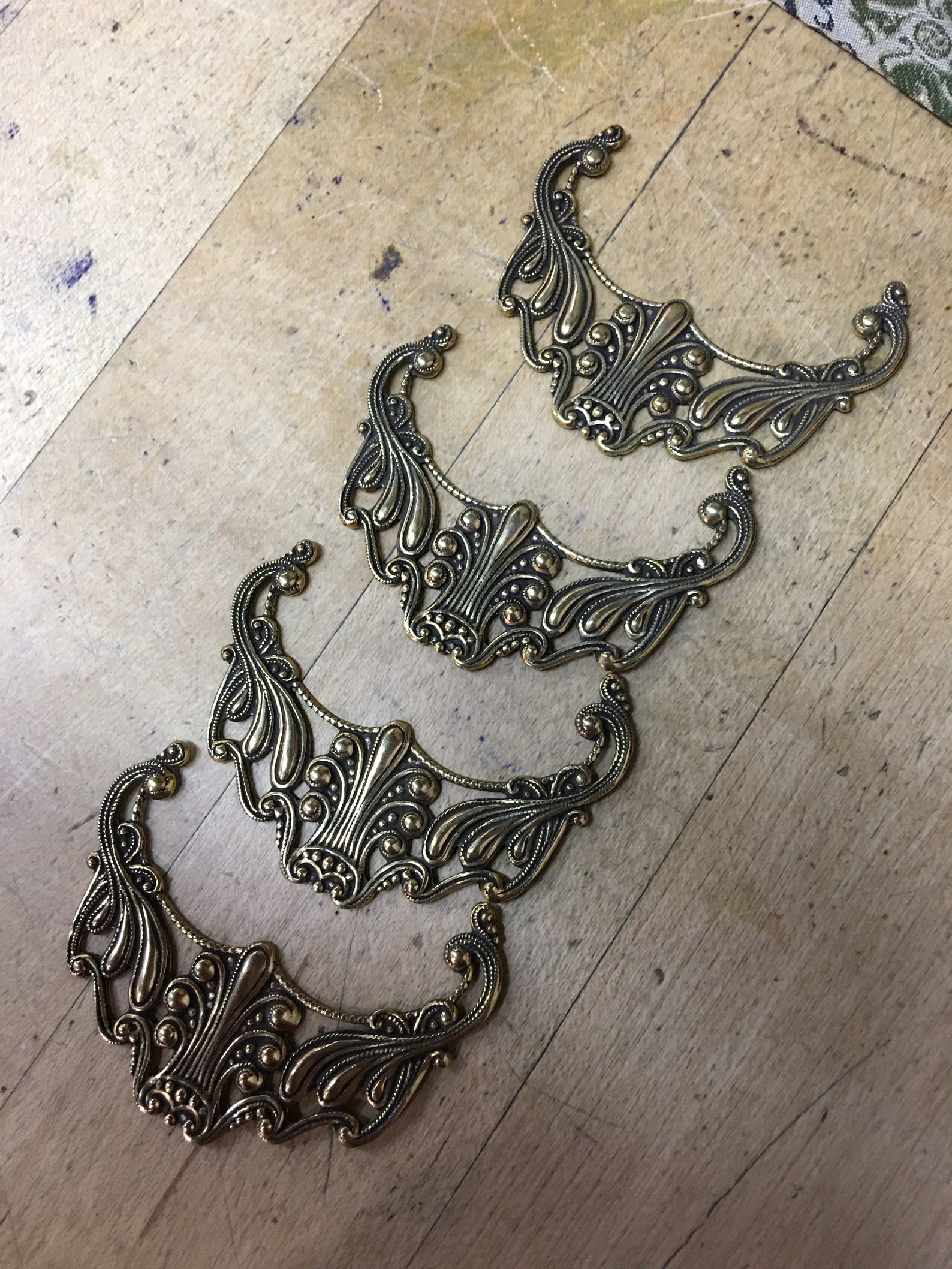 Four Decorative Metal Pieces For Decorating Crafts U1320 Etsy