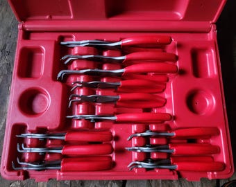 Snap-on SRPC112 Snap Ring Pliers Set with Red Hard Case PB47CASE USA Made Tool