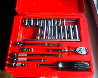 20 pc 1/4" Drive 6-Point SAE Shallow General Service Socket Set Snap-On