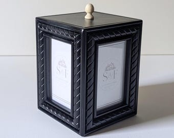 Jarrón para flores con fotos, ideal para funerales. Caja de recuerdos de un ser querido. Pieza de mesa personalizada con fotos. Regalo sentimental para abuelos.