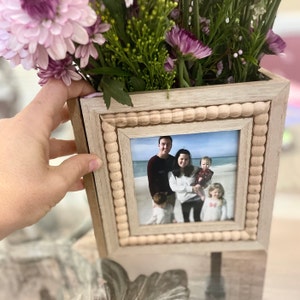 Centralny element dekoracji na baby shower pudełko na zdjęcia na kwiaty prezent dla nowej mamy spersonalizowane pudełko na zdjęcia na kwiaty prezent dla nowego rodzica prezent dla dziecka