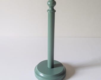 Soporte de toallas de papel de madera hecho a mano, estilo vintage, de calidad, para cocina, hogar, decoración rústica de granja, sencillo, hecho en EE. UU.