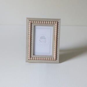 home decor picture frame boho wood beaded frame