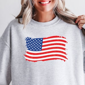 US Flag Sweatshirt, American Flag, 4Th Of July Flag, Patriotic Sweatshirt, Patriotic American Flag, Independence Day