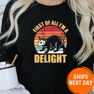 Funny Possum Sweatshirt: Self Love Gift, Soft Cotton-Poly Blend