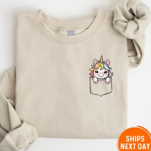Unicorn Pocket Sweatshirt, Unicorn Sweatshirt, Unicorn Hoodie, Unicorn Lover,  Unicorn Life, Unicorn Gifts for Women, Pony Sweatshirt