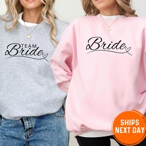 Bride & Team Bride Sweatshirts: Bachelorette Party Cotton Hoodies