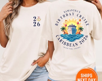 Custom Cruise Birthday Shirt, Personalized Group Trip Tee, 70th Birthday Party