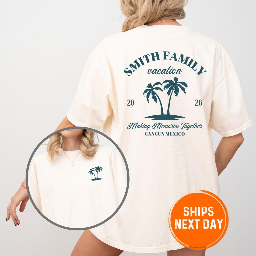 Custom Family Vacation 2026 Shirts, Personalized Beach Trip Tee ...