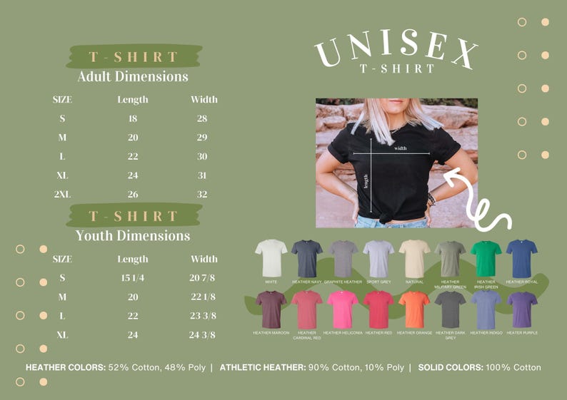 a women's t - shirt size guide with a picture of a woman '
