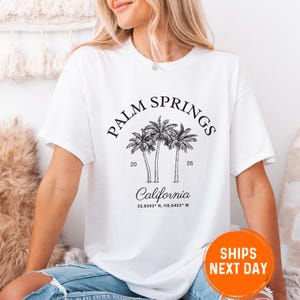 Palm Springs Comfort Colors Tee, Family Vacation Shirt