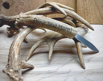 Op maat gegraveerd hertengewei Oyster Shucker