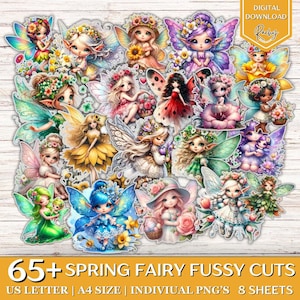 Plus de 65 objets originaux de fée du printemps, fournitures de scrapbooking fée, objets originaux de fée, objets éphémères du jardin, journal indésirable, objets éphémères de fées, objets originaux de printemps