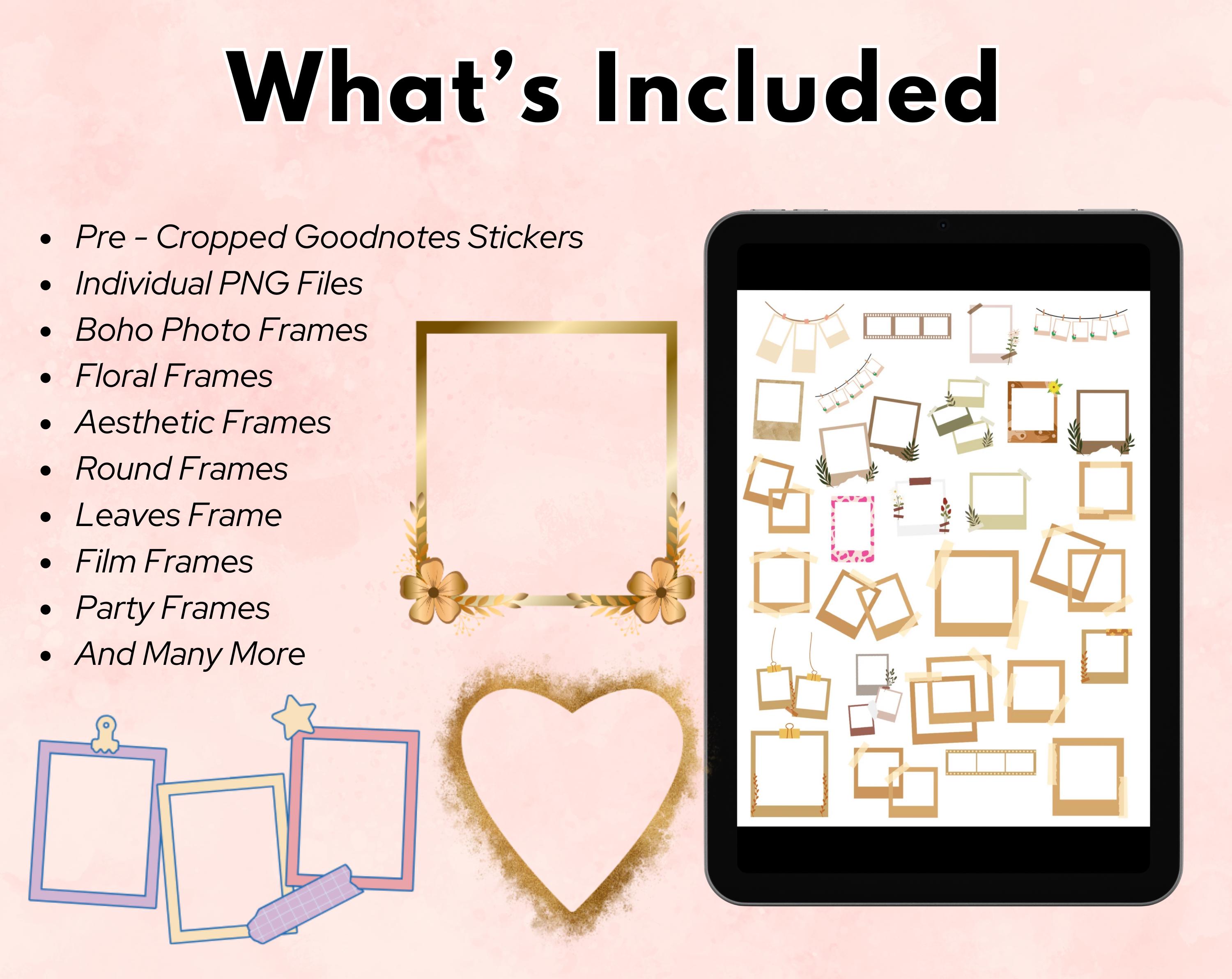 100+ Frames Digital Stickers Pack, Photo Frames Digital Stickers ...