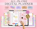 All-in-One Digital Planner 2025 2026 2027, Hyperlink Digital Planner, Daily Weekly Monthly Journal, Goodnotes Planner, Apple Google Calendar