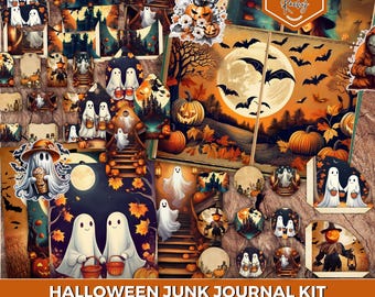 Può includere: Un kit di diario spazzatura digitale di Halloween con illustrazioni di fantasmi, zucche, pipistrelli e lune piene. Il kit include file JPG in formato US Letter e A4. Il download digitale è di Packey.