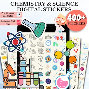 400 + Chemistry and Science Digital Stickers, GoodNotes Stickers, Chemistry Stickers, Study Planner Stickers, Science Stickers, Lab Stickers