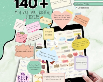 160+ Motivational Digital Stickers Pack, Inspirational Digital Stickers, Motivational Quotes Sticker, Planner Stickers, Affirmation Stickers