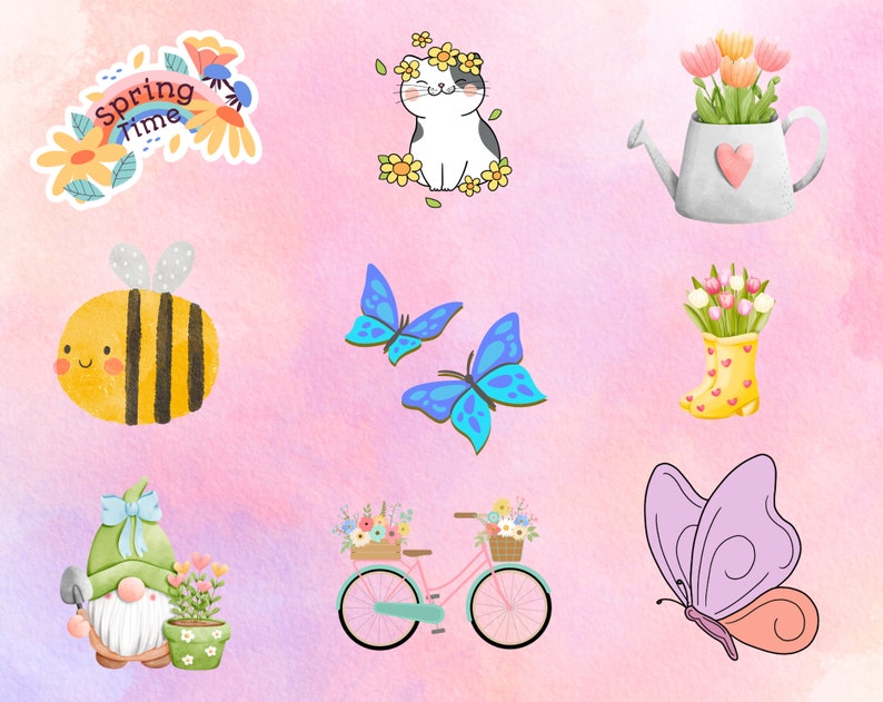 430 + Spring Season Digital Stickers Pack, Floral Stickers, Goodnotes ...