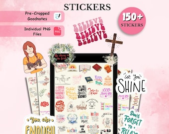 150 + Bible Verse Digital Stickers Pack, Bible Study Digital Stickers, Goodnotes Stickers, Ipad Stickers, Christian Stickers, Bible Quotes