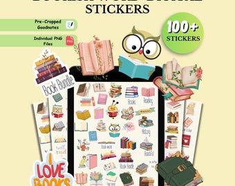 80 + Bookish Word Digital Stickers Pack, Bookworm Digital Stickers, Book Sublimation Bundle, Book Lover Clipart, Reading Goodnotes PNG