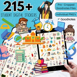 215+ Schüler Digitale Aufkleber, Lernaufkleber, Schulaufkleber, Planer Aufkleber, Goodnotes-Aufkleber, Lernaufkleber, Schüleraufkleber